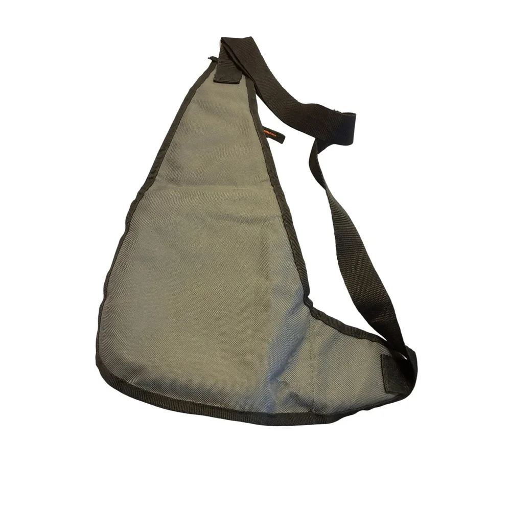 Sport Sling‎ Crossbody Bag Fanny Pack Gray Canvas Multi-Pocket Travel Commuter